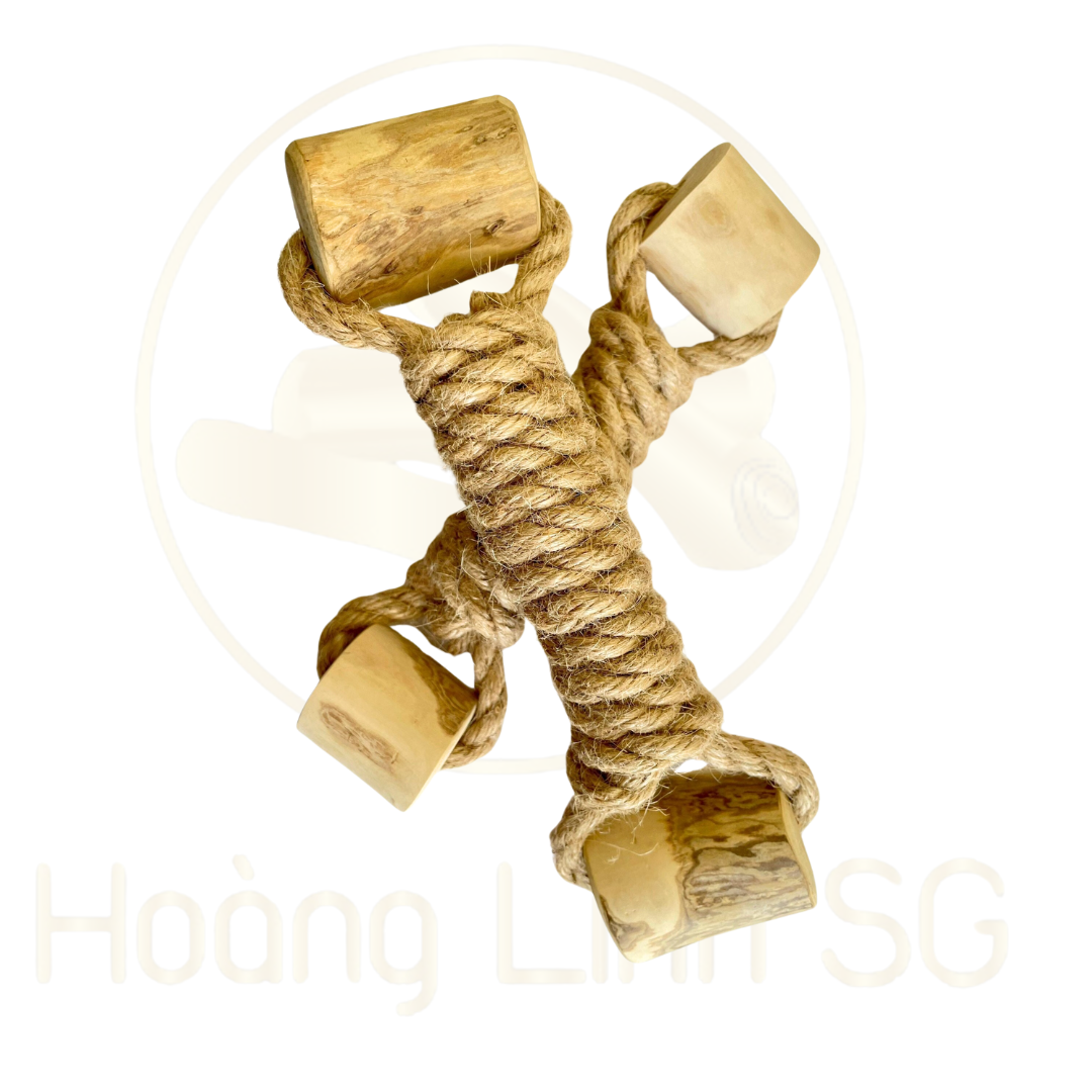 2-WAY COFFEE WOOD TWISTER ROPE TUG - HOANG LINH SG